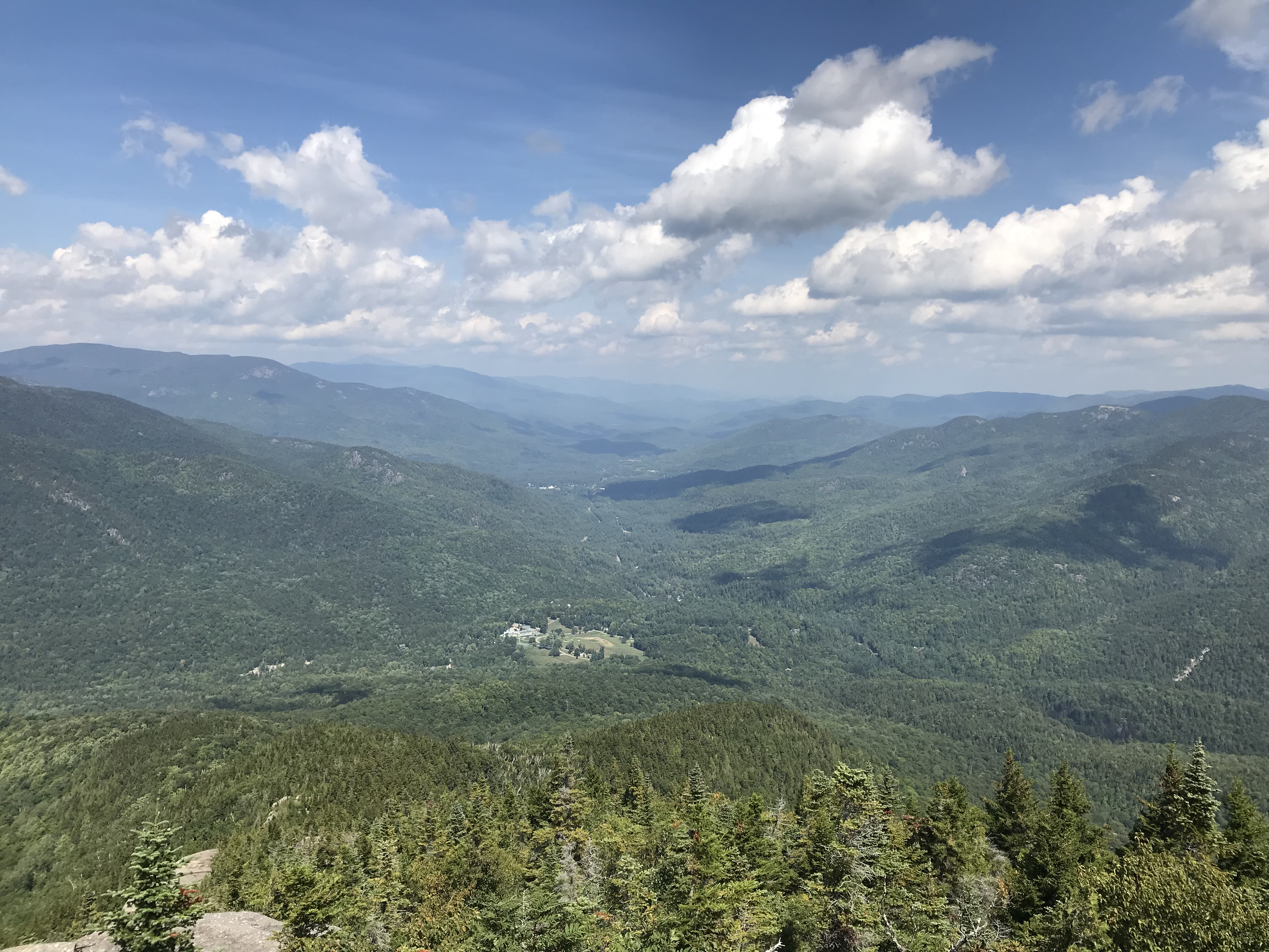 View into Keene Valley from Noonmark Summit