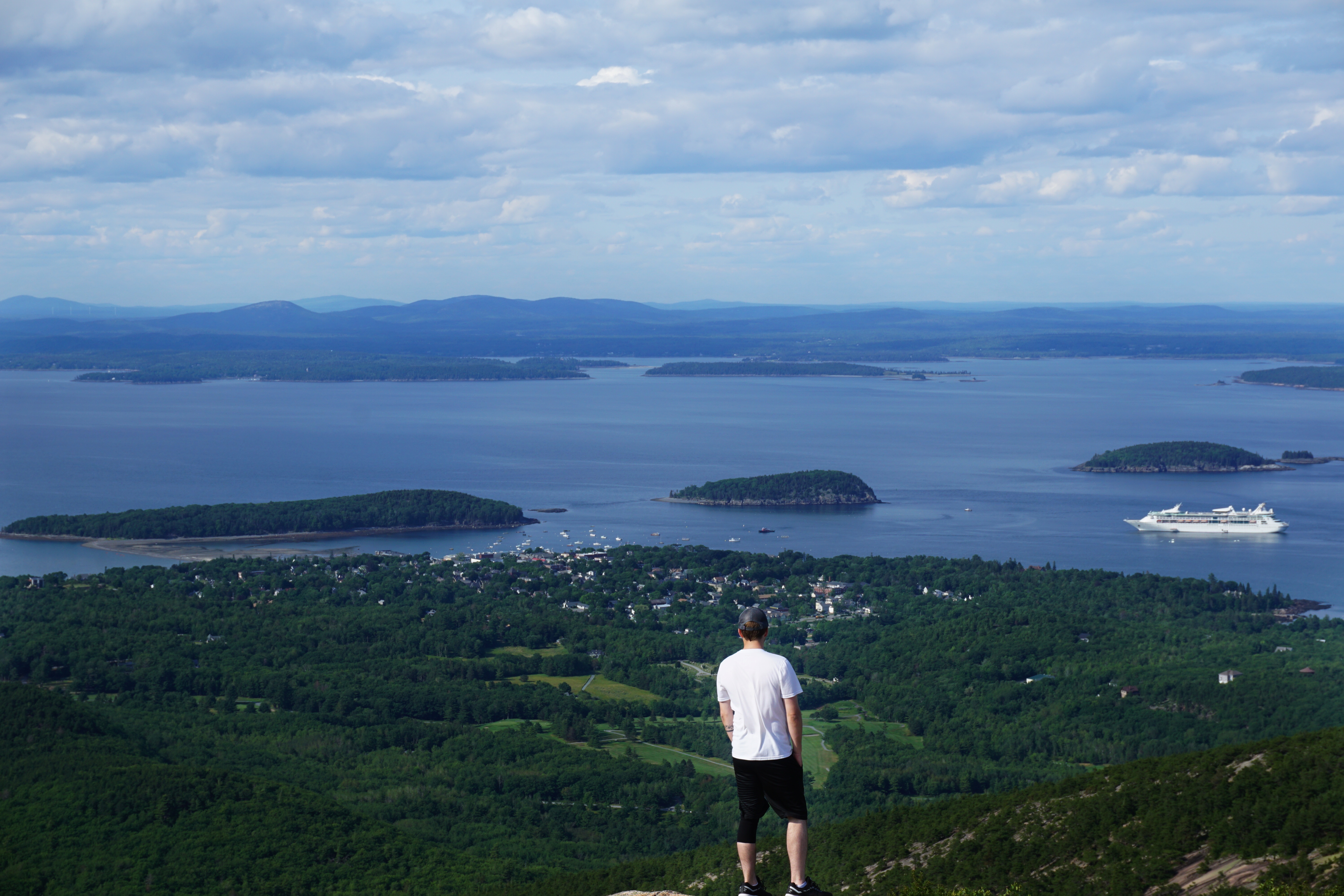 Overlooking Bar Harbor from Cadillac Mountain