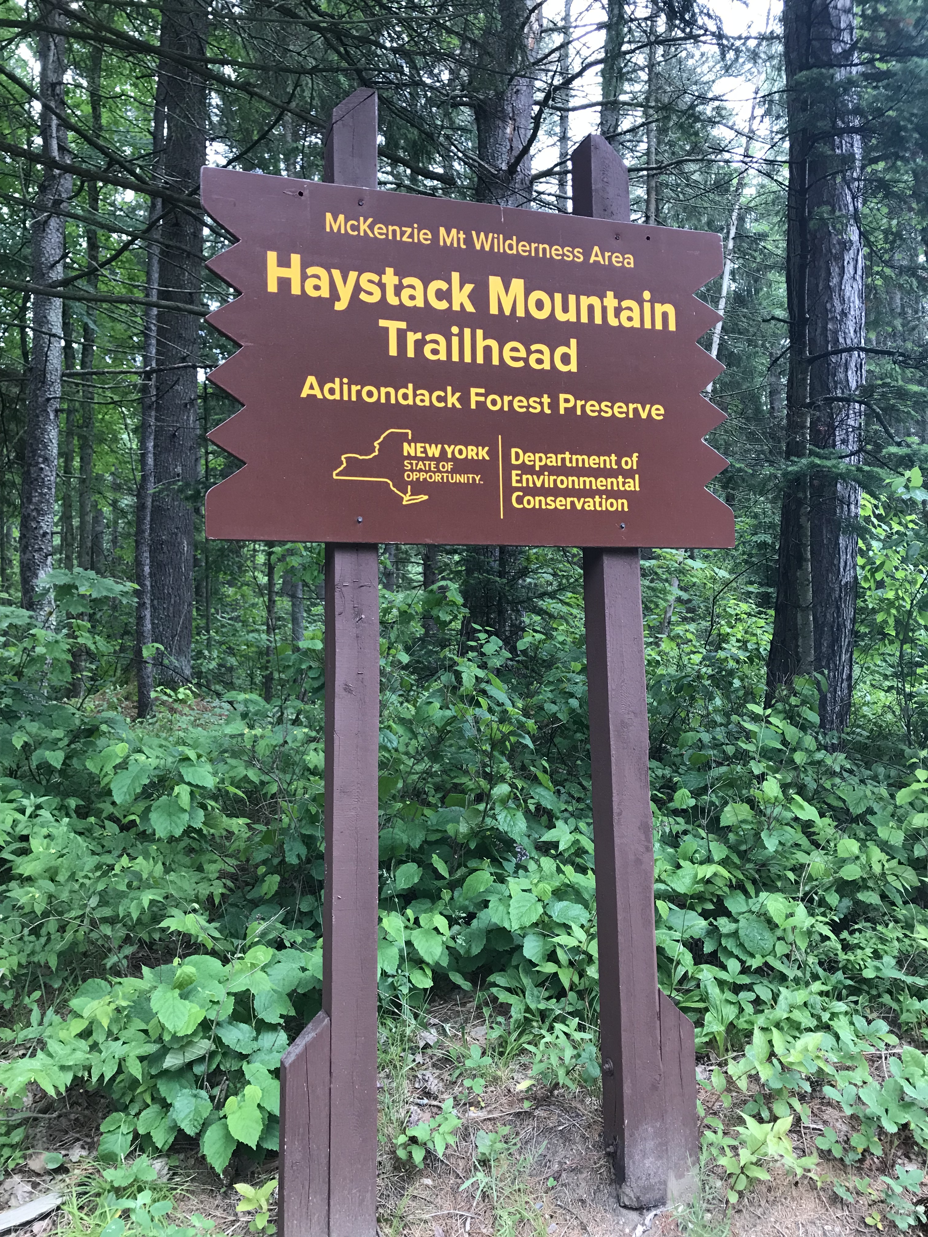 Saranac Haystack Mountain Sign