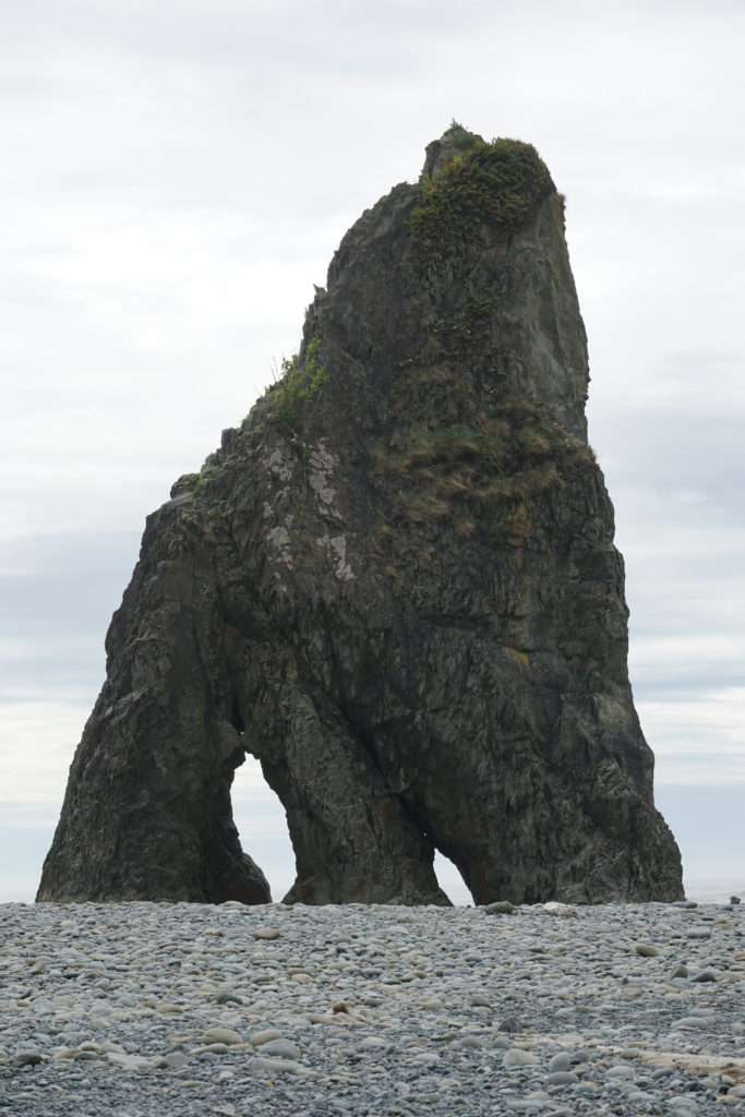Tall rock formation on Ruby Beach off the coast of Washington