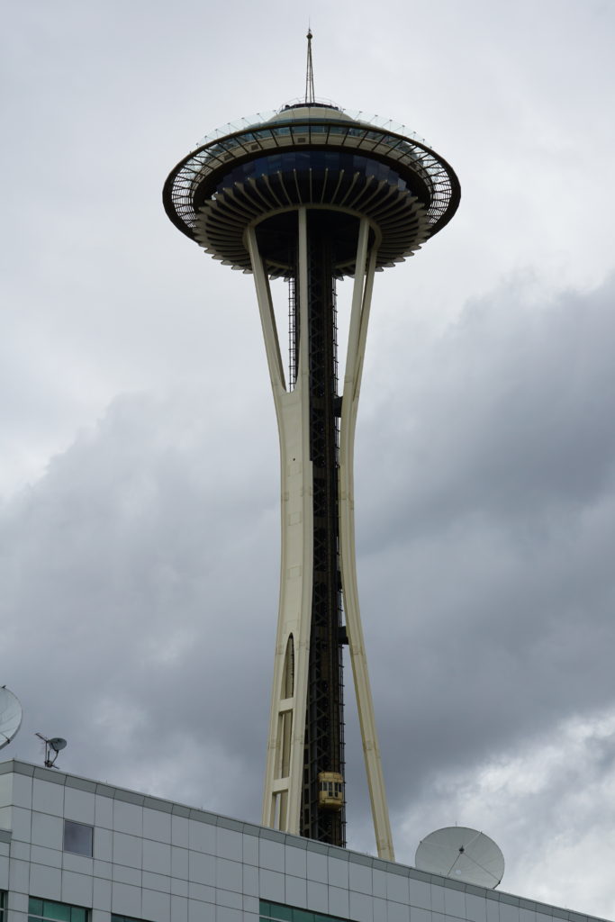 Seattle Space Needle on an overcast day