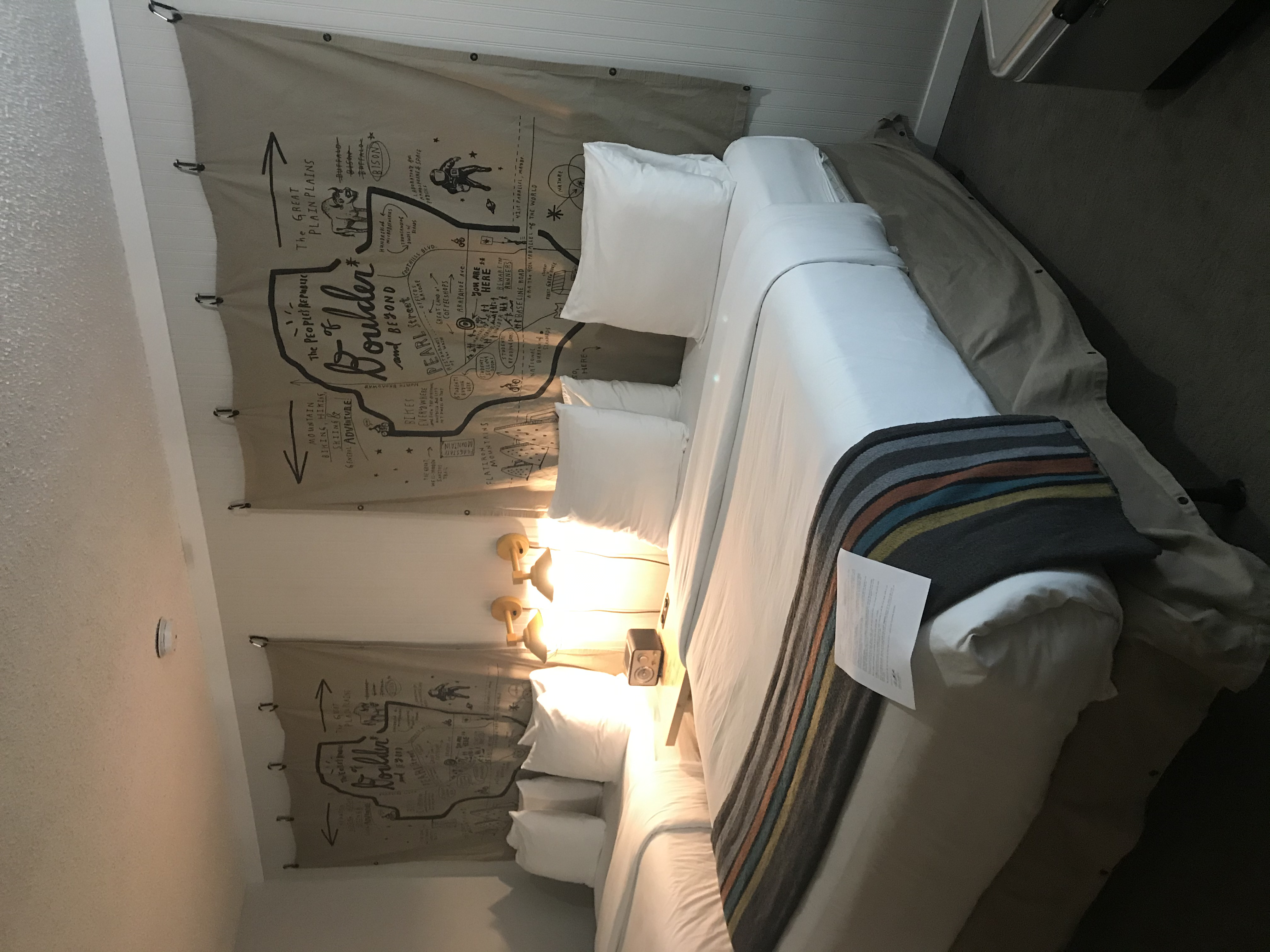 Our two queen bedroom at the Boulder Basecamp Hotel